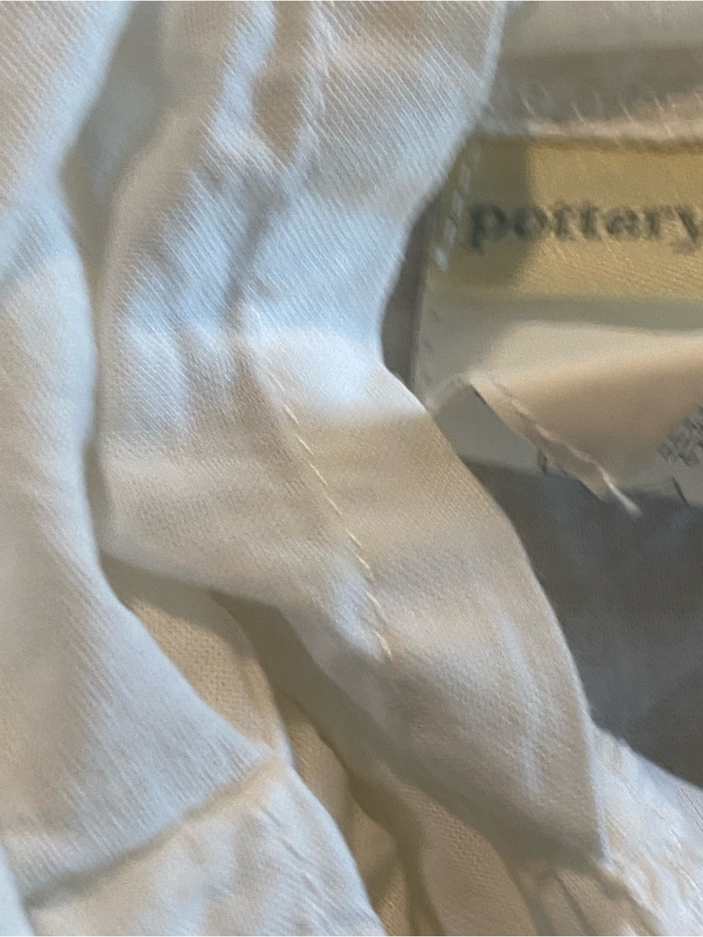 Pottery Barn Kids White Ruffled Lined Basket Liner - Picture 5 of 6